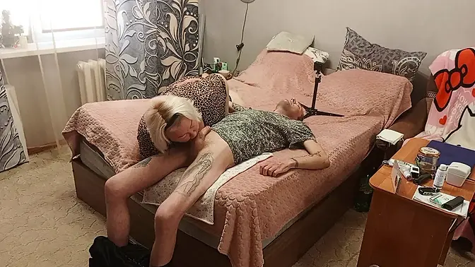 StepMom swallows cum after deepthroat blowjob