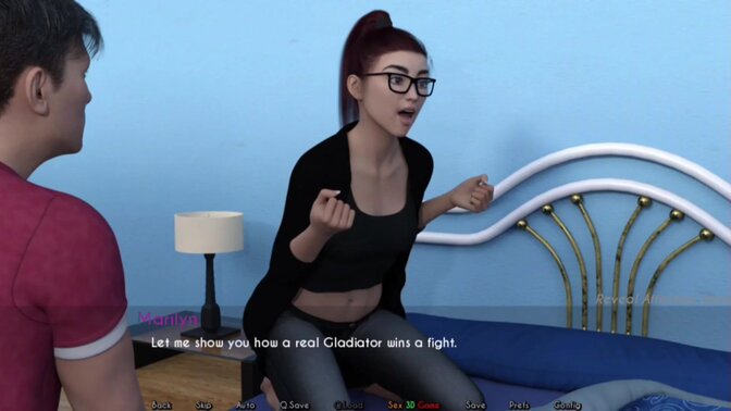 Stepmonster strips and teases in 3D