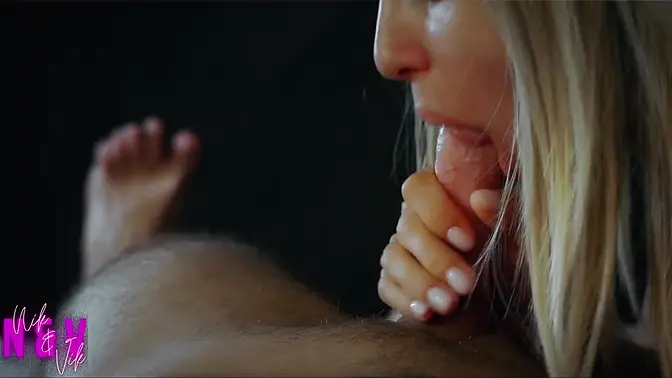 Stepson's biggest dick gets the best blowjob ever from his horniest stepmom