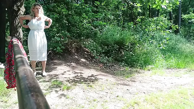 Street MILF picked up and fucked in public