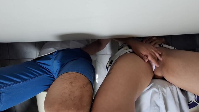 Student nerd shows off her naughty side by playing with herself under the