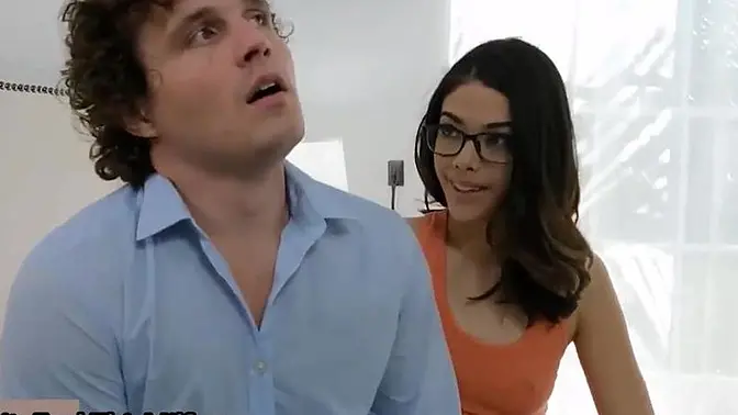 Student rides tutor's educated cock for a creampie