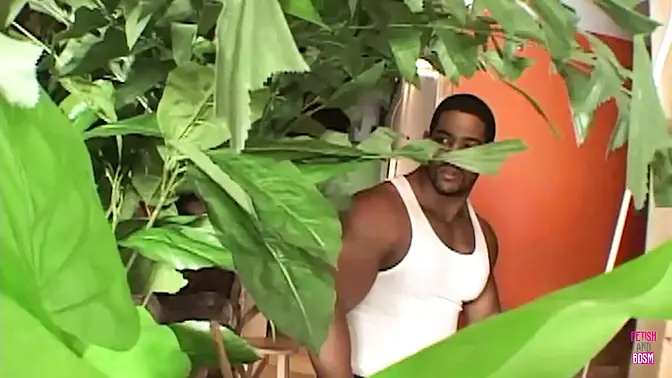 Stunning brunette with large ass in amazing interracial threesome