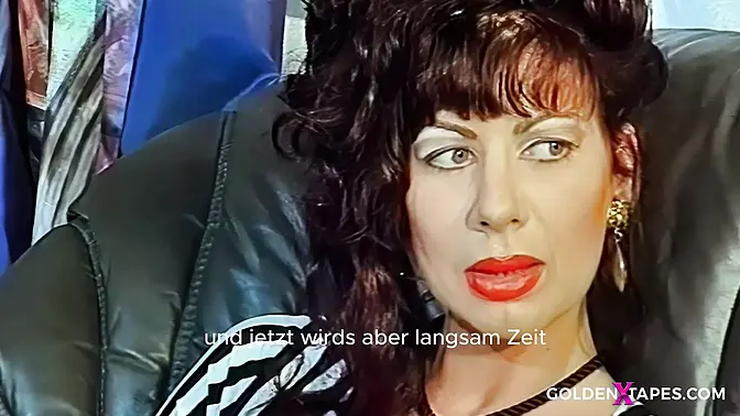 Stunning MILF with long hair gets pounded by three young studs