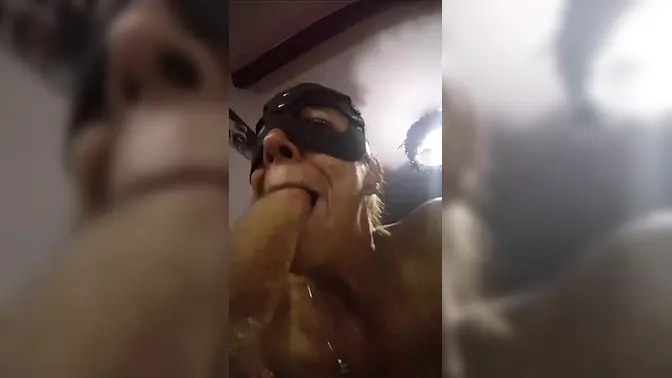 Submissive slave gags on cock and gets fucked