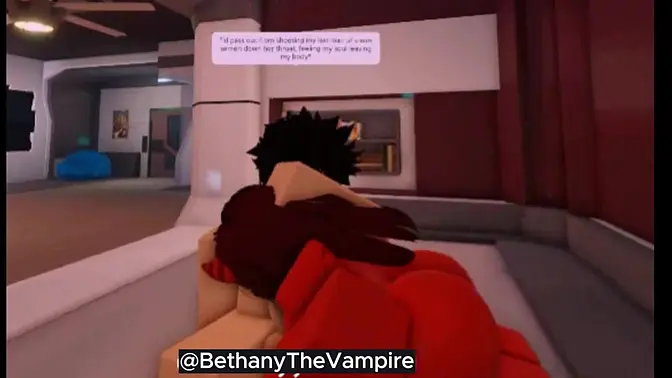 Succubus teen gives a rough blowjob to a huge cock