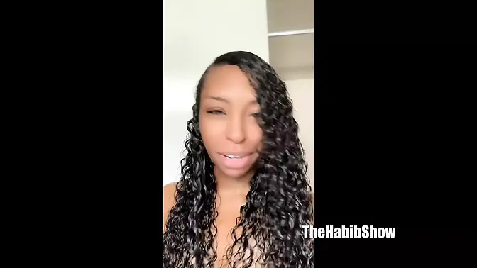 Sultry babe shakes her big booty on camera