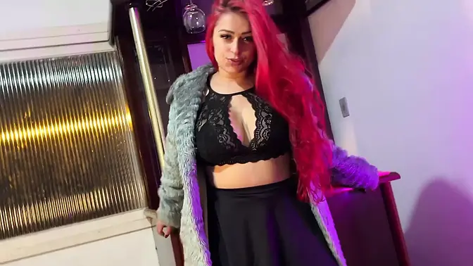 Sultry redhead Camila strips, smokes, and gets creampied in doggystyle