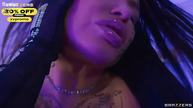 Sultry Romi Rain gives a handjob and blowjob