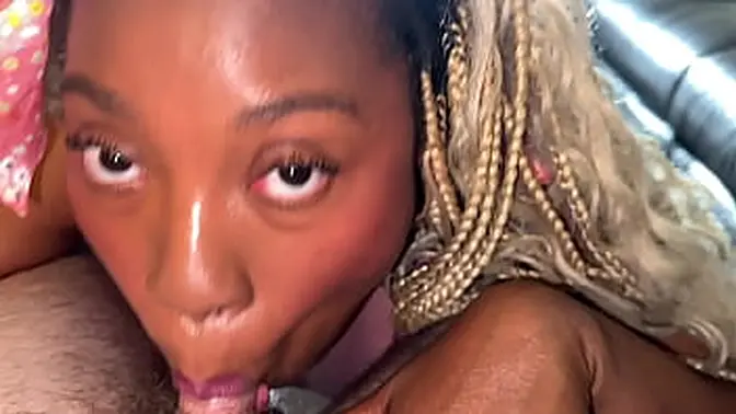 Tall Babe Kara Nate gets her black pussy pounded by a big dick