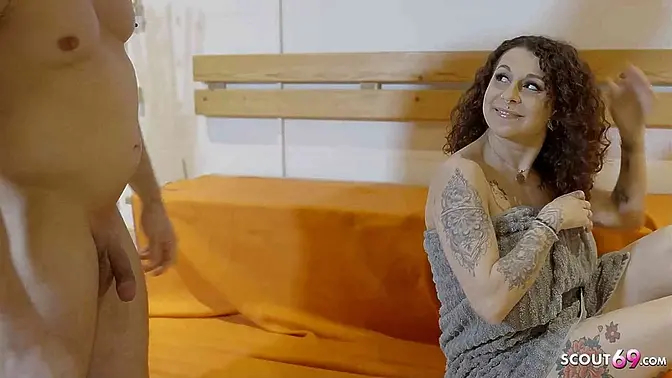 Tattooed German MILF Mara Martinez gets deep fucked in public sauna