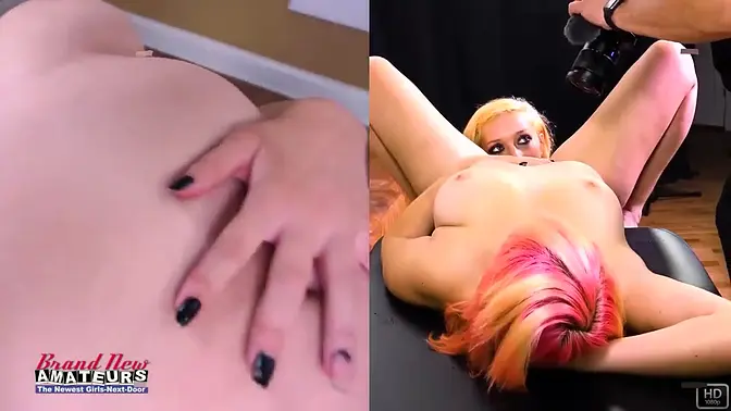 Tattooed girlfriends Jackie and Trinity go down on each other and get banged