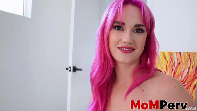 Tattooed MILF Siri Dahl rides stepson's cock in cowgirl POV