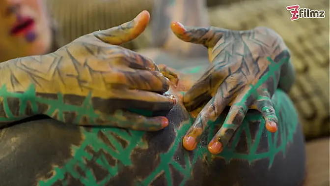 Tattooed Pink Pussy Slut Gapes for XL Dildo