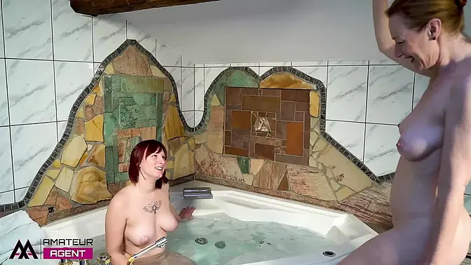 Tattooed redhead and big boobed ginger enjoy lesbian pleasure