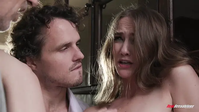 Tattooed wife Samantha serves breakfast with a pink pussy