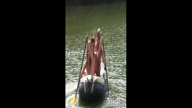 Teasing poolside lesbian action with teens