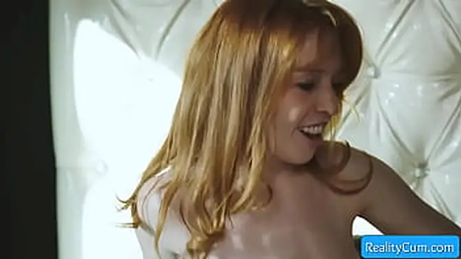 Teen blonde joins older couple in steamy threesome