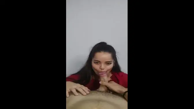 Teen Brunette Deepthroats Big Cock Before Getting Face Fucked