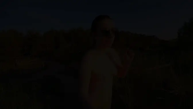 Teen GF explores naked nudist beach