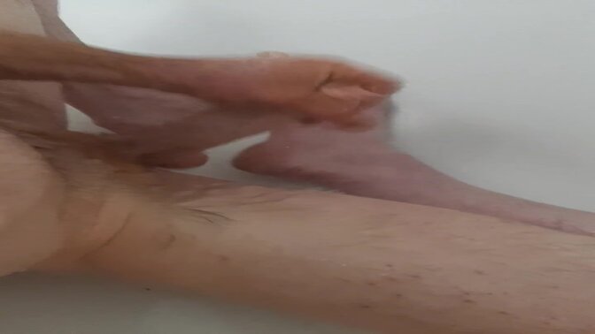 Teen GF jerks off in the shower