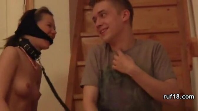 Teen GF tied up and taken by her horny boyfriend