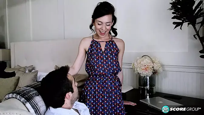 Teen girl Ariel Grace gets pleasured by older guy