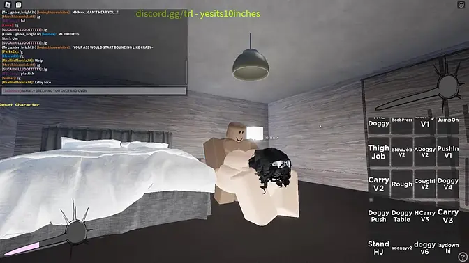 Teen Girl Gets Creampie in Roblox Bedroom