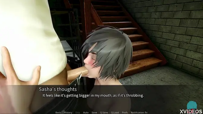 Teen girl slurps on his big hard cock