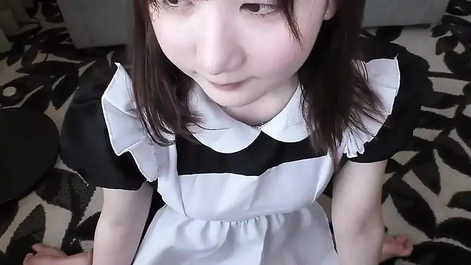 Teen Japanese Angel gives hot blowjob and gets creampied