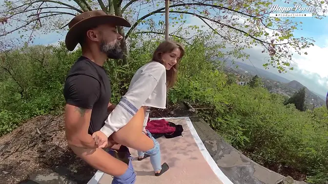 Teen Lili Charmelle teases with natural tits and fucks