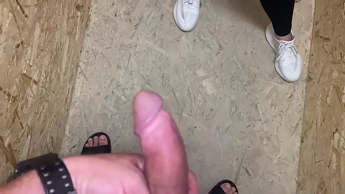 Teen neighbor with huge natural tits gets caught in the elevator