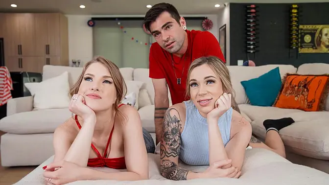 Teen roommates get wild in freeuse party setting