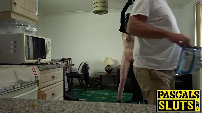 Teen vixen Maddison Rosa gets face-fucked and gagged in rough maledom session