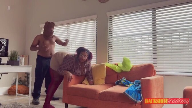 The job interview turns into a hot session of dry humping and backshots 