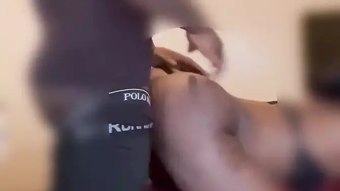 Thick chocolate babe gets her cheeks clapped by black stud