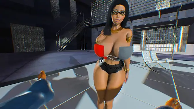 Thick-titted dancer gets her big tits fucked and a messy facial