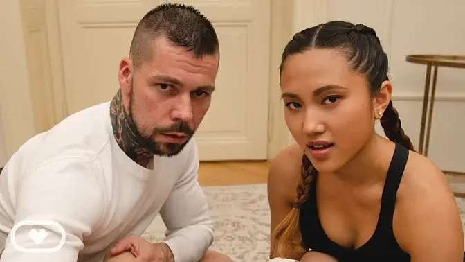 Thirsty couple offers doggy style pleasure in a hot threesome