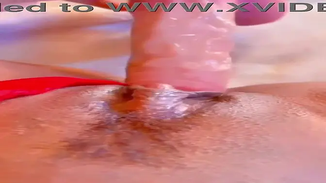 Tight pussy and ass filled with cum