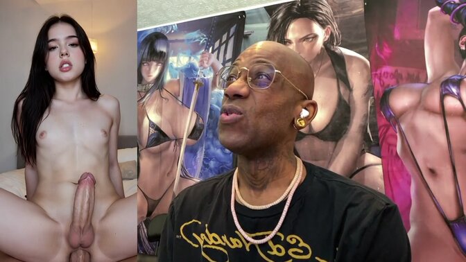 Transgender Christmas cock sucking with tight teen