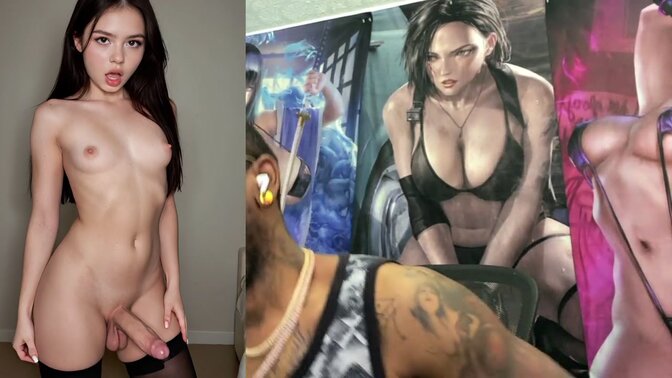 Transgender Punk Girl Spits On Her Girl Cock And Cums, POV Trans Babe Cumming In Asian Throat, Tight Teen Girl Cock, Transgender Teen Hands Free Cumming, AI Generated