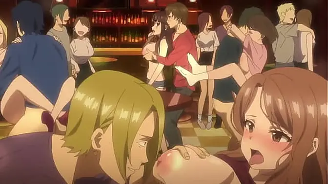 Two couples join forces in a wild orgies with big-titted colleague