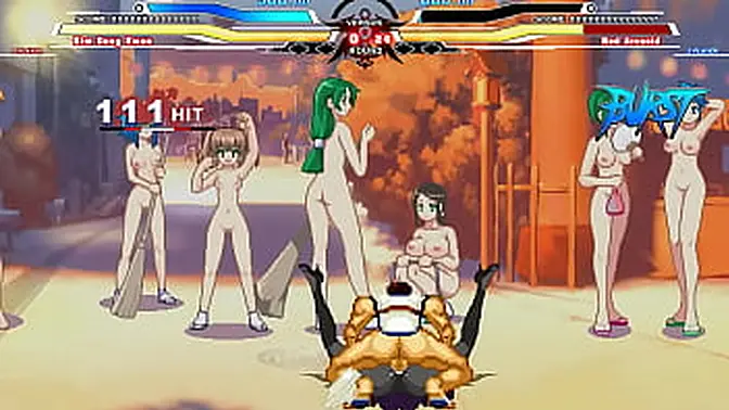 Two fierce fighters face off in an underground battle