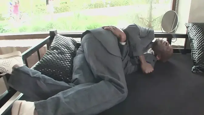 Two naughty chicks worship huge black dong