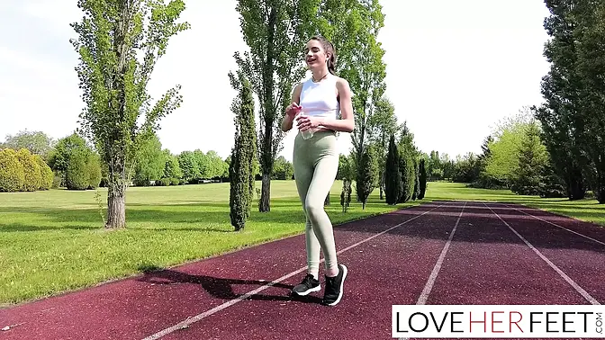 Two sexy buddies worship each other's feet