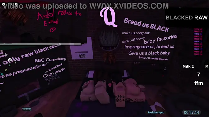 Two whores' get blacked in Roblox condo