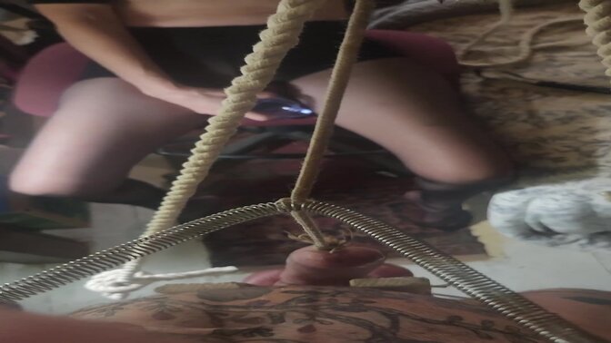 Unholy Crucifix Ballbusting - MILF Takes Punishment