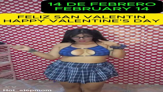 Valentine's Day special! Curvy Latina babe with black hair and a tight