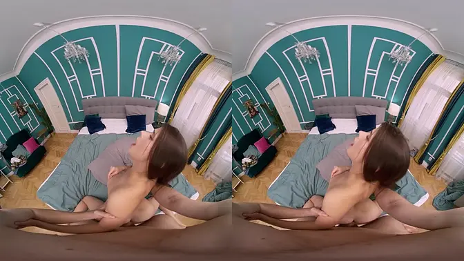 Virtual Reality hentai lovers fuck in all positions