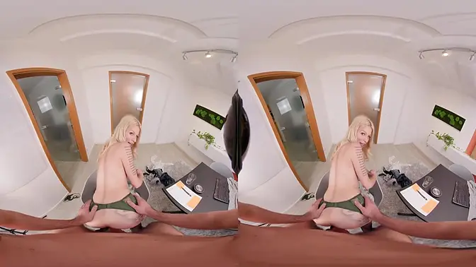 Virtual Reality Office Fuck: Coworker drills secretary POV
